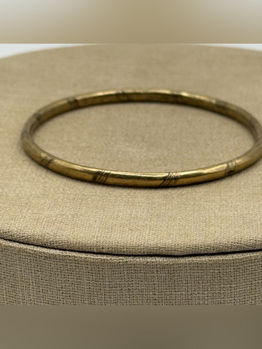 Classic Thin brass Gold tone Bangle Bracelet